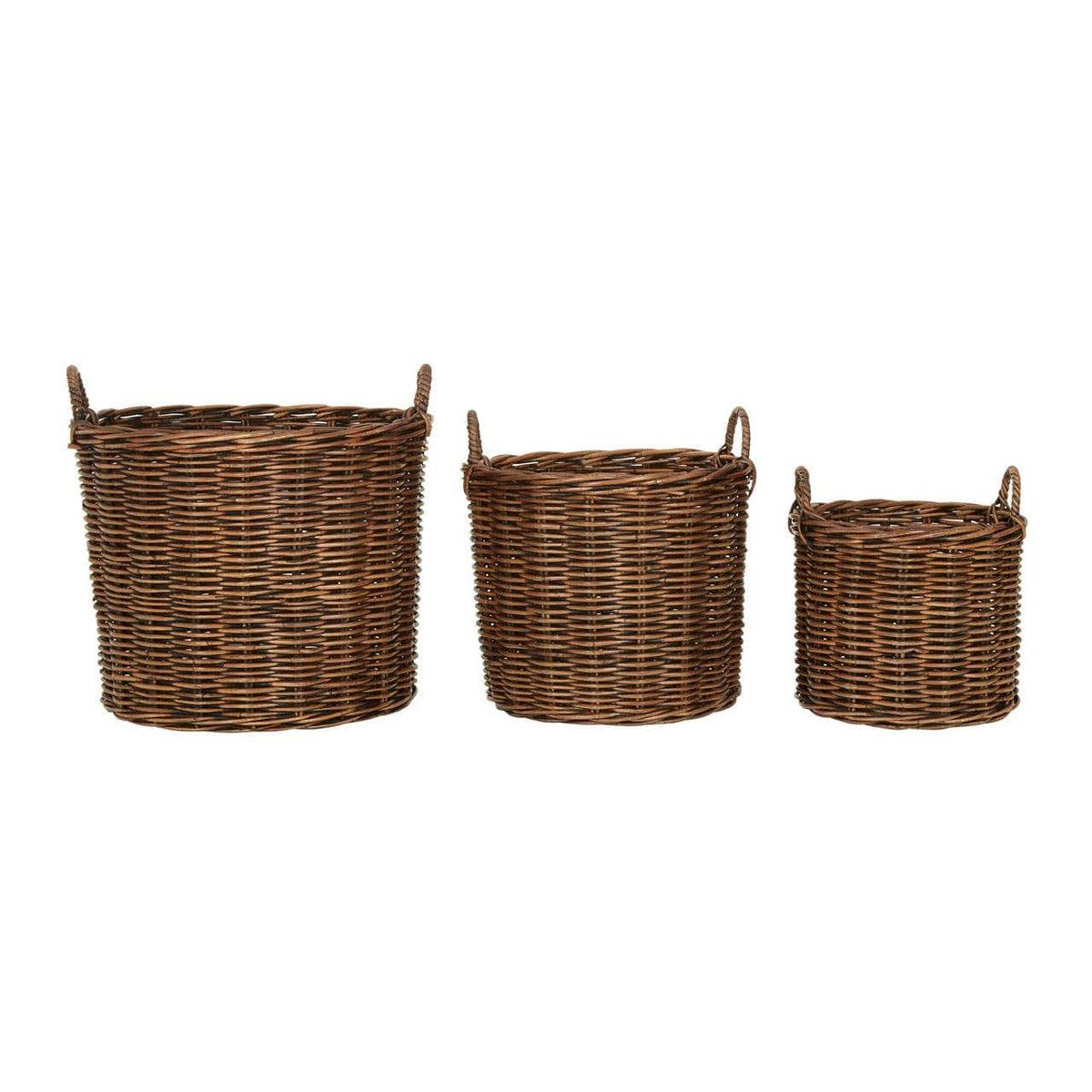 Argento Antique Brown Natural Rattan Baskets.