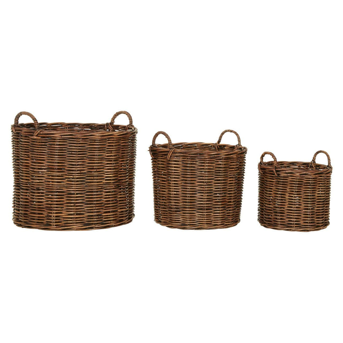 Argento Antique Brown Natural Rattan Baskets.