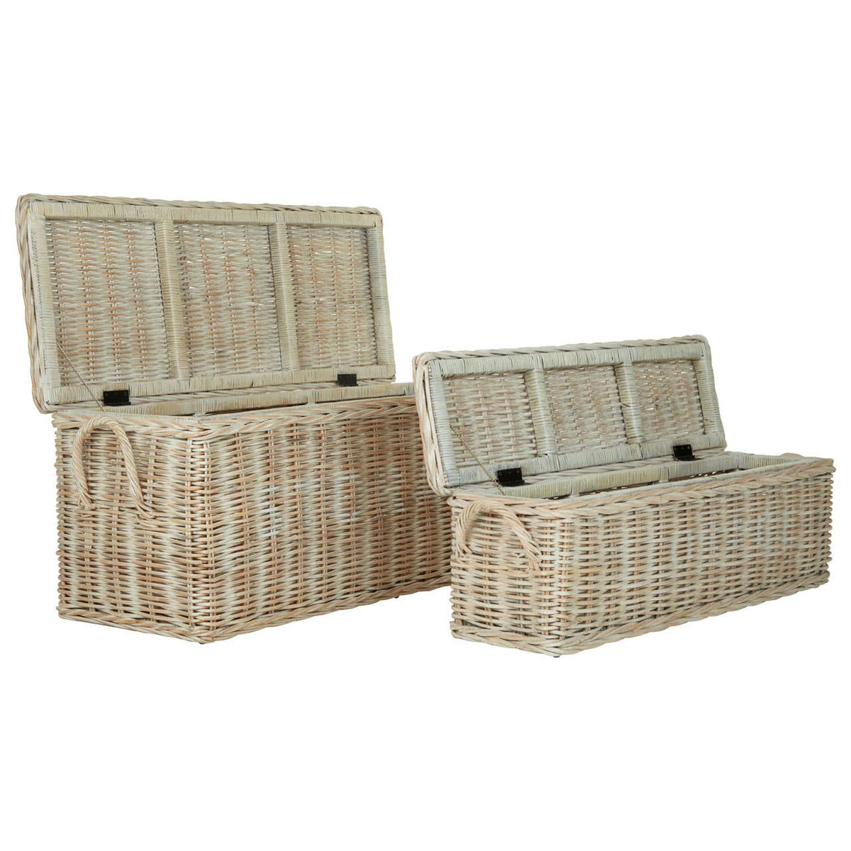 Argento Natural Rattan White Storage Boxes.