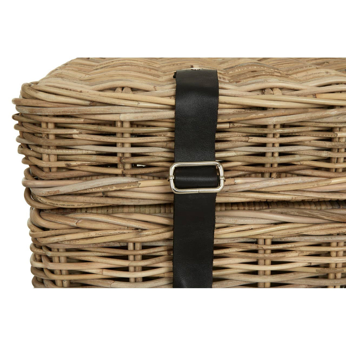 Argento Set Of 2 Grey Natural Rattan Storage Trunks.