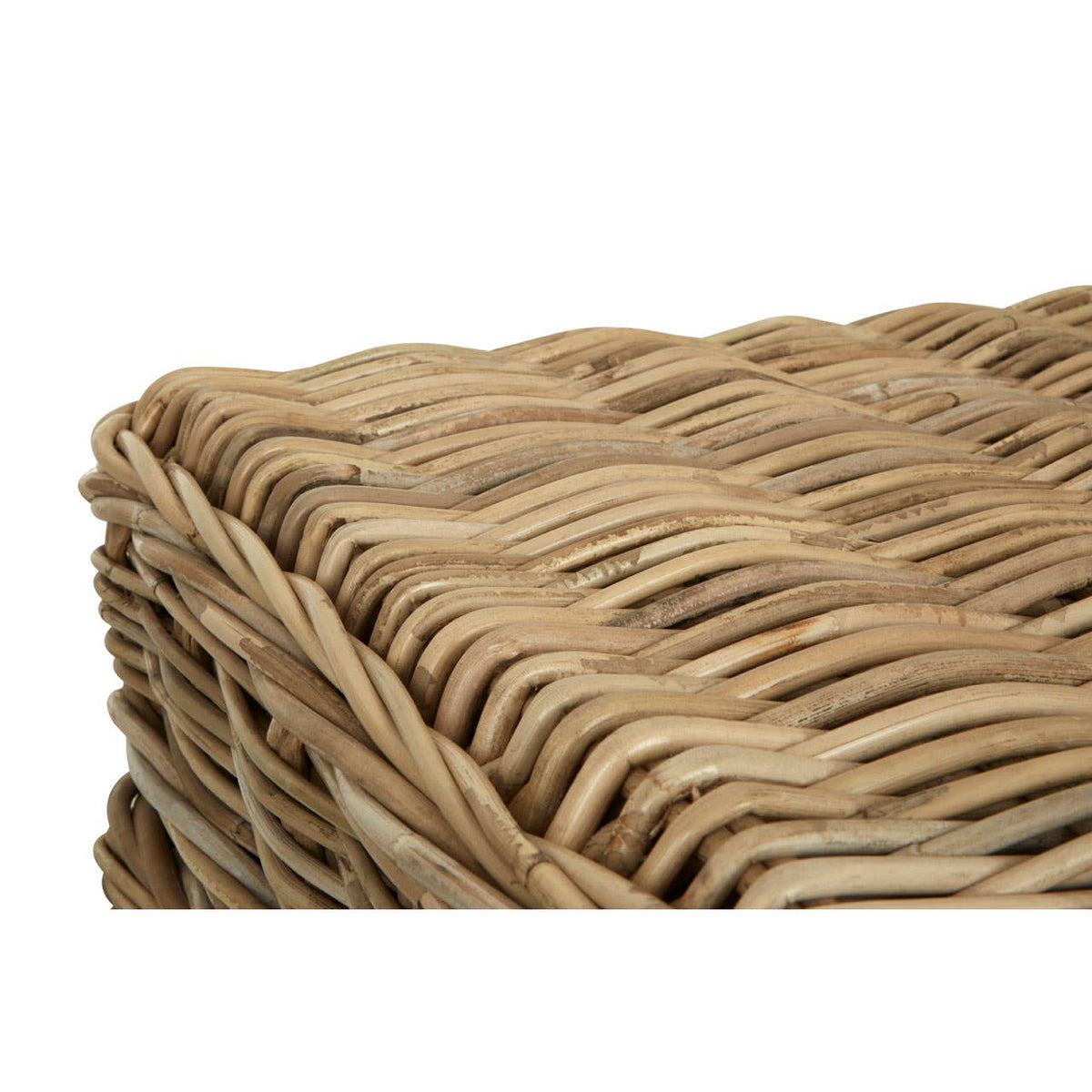 Argento Set Of 2 Grey Natural Rattan Storage Trunks.