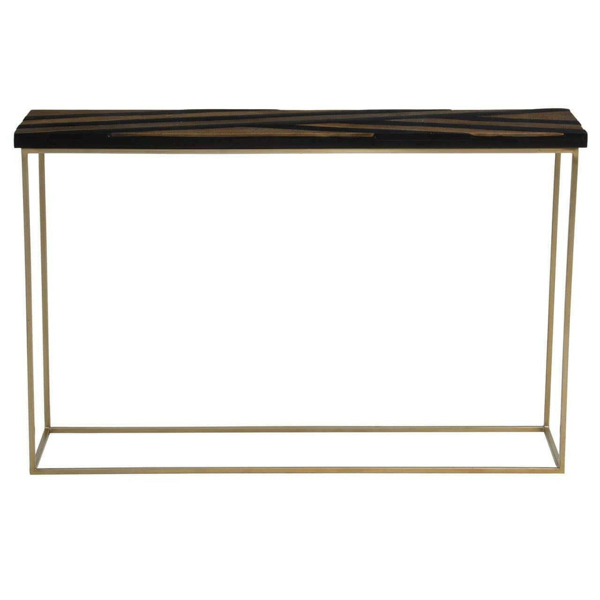 Aris Black And Gold Console Table.
