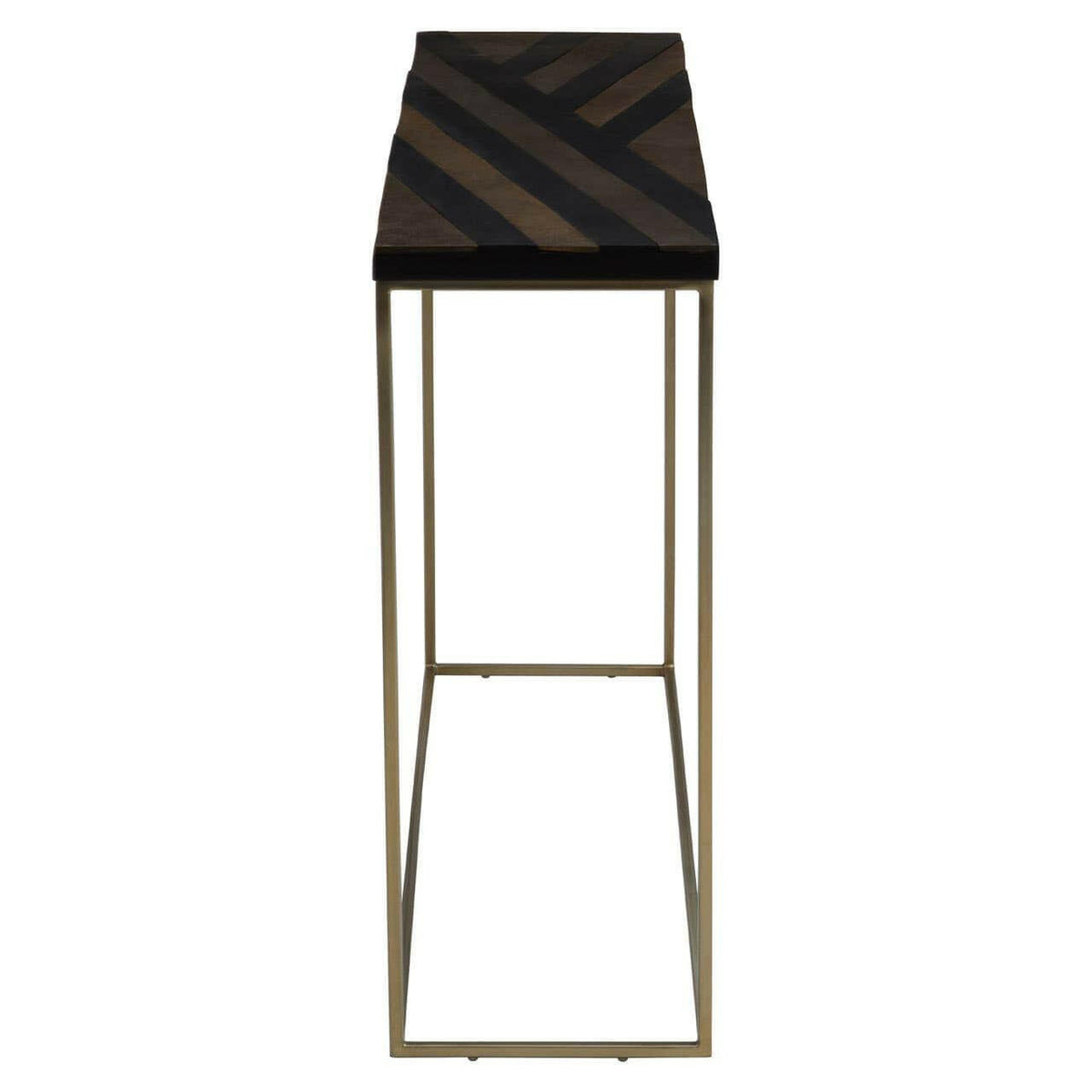 Aris Black And Gold Console Table.