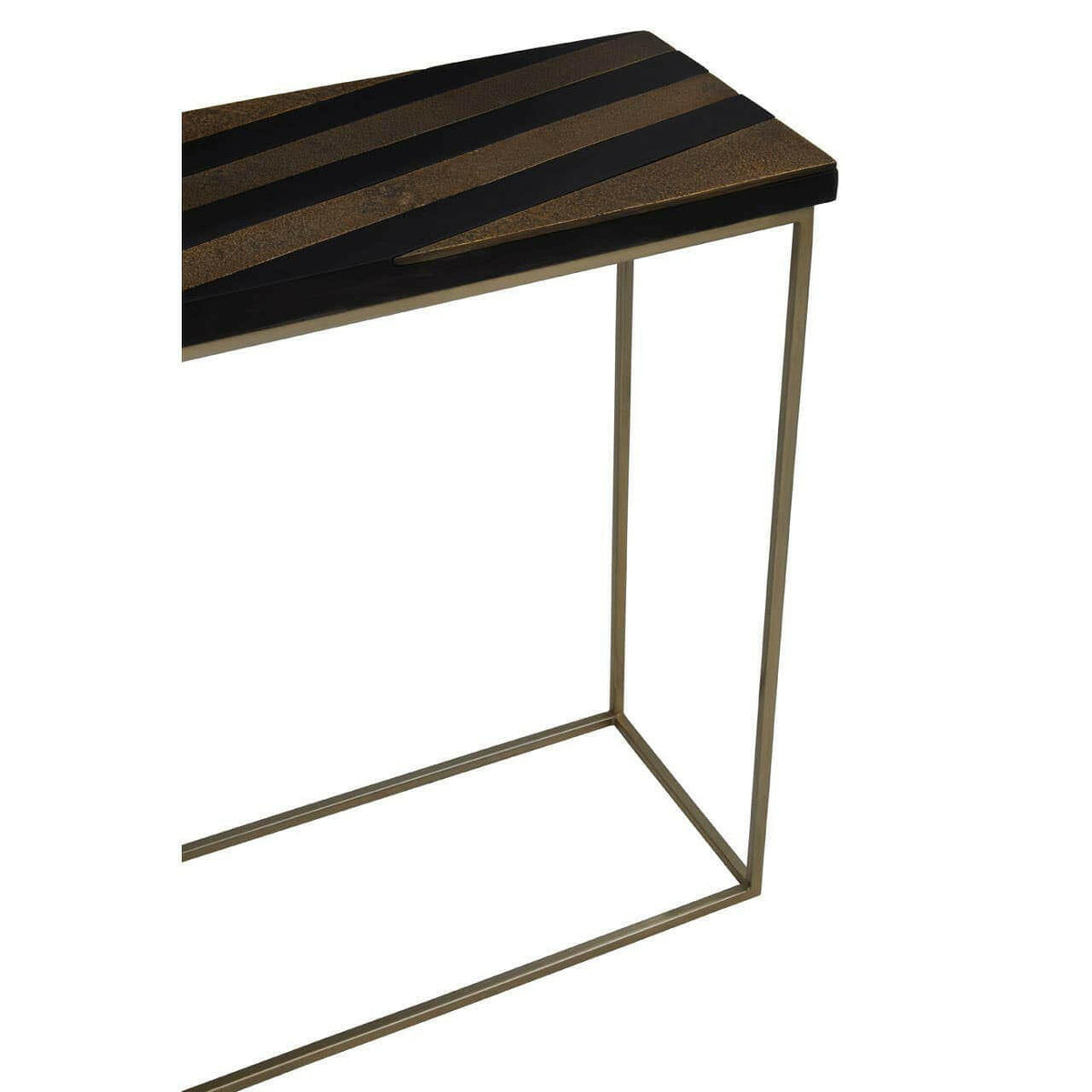 Aris Black And Gold Console Table.