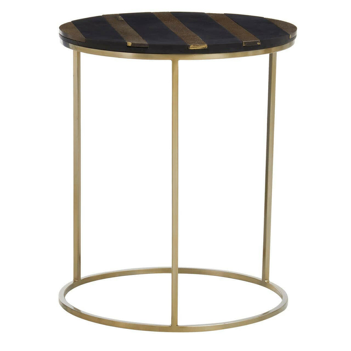 Aris Black And Gold Side Table.