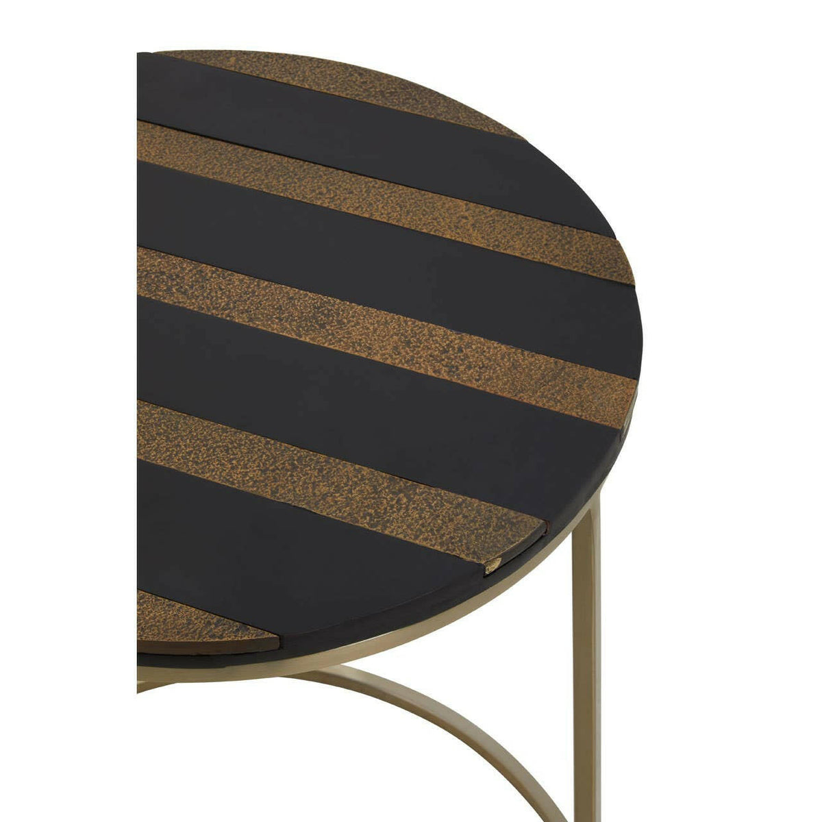 Aris Black And Gold Side Table.