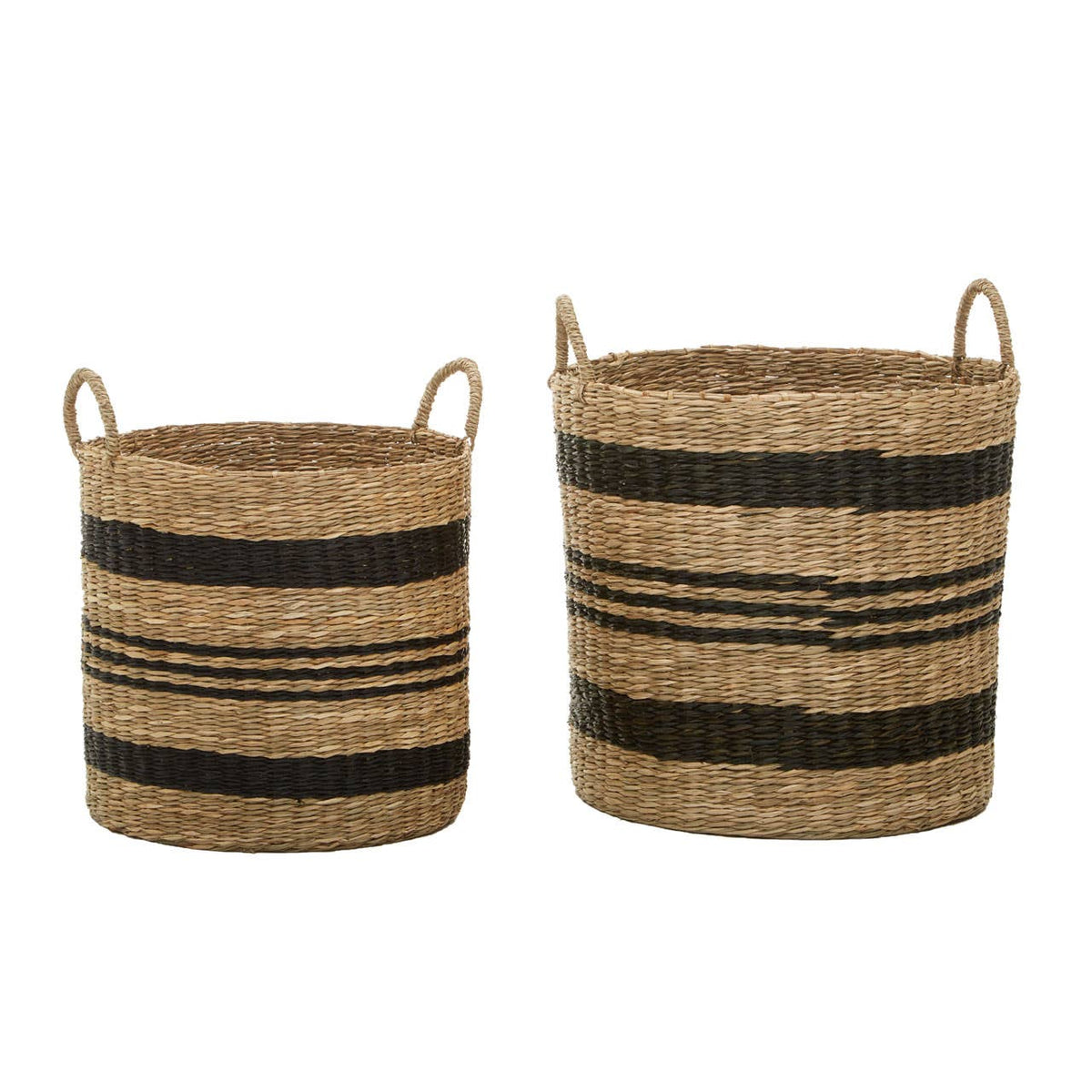 Arles Black Stripes Seagrass Baskets.