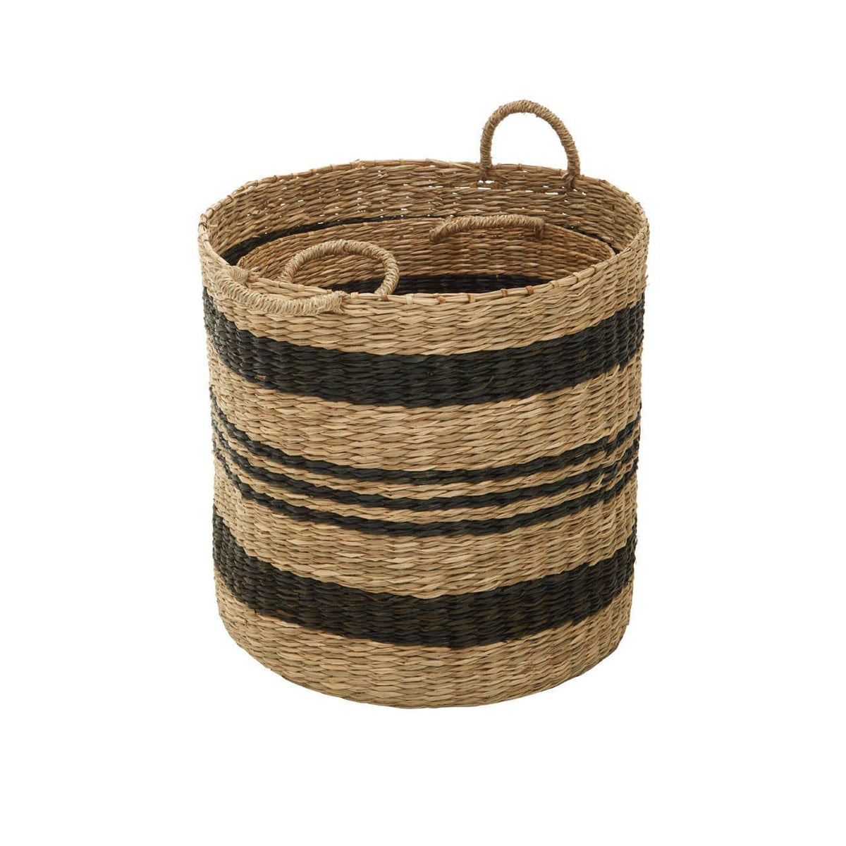 Arles Black Stripes Seagrass Baskets.