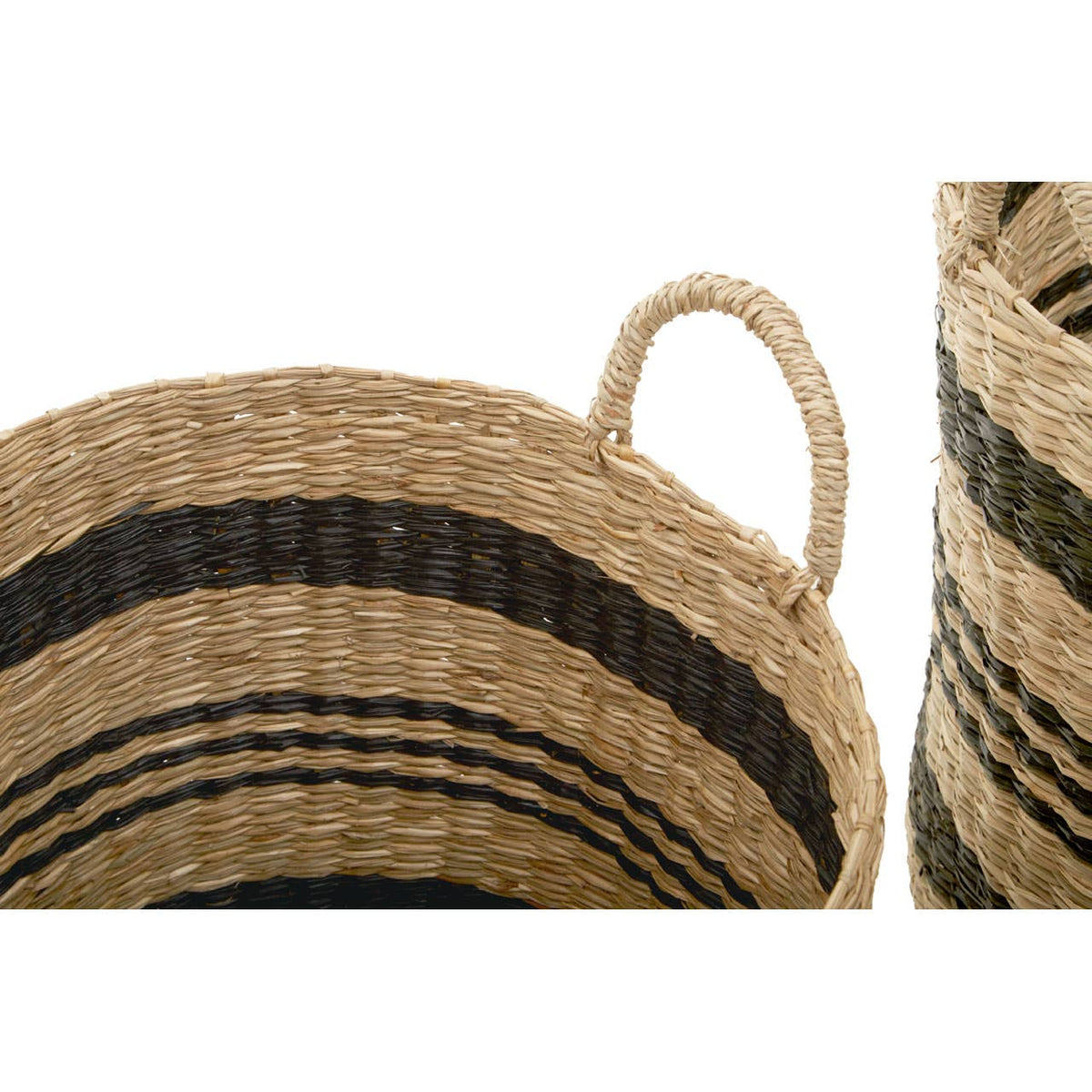 Arles Black Stripes Seagrass Baskets.