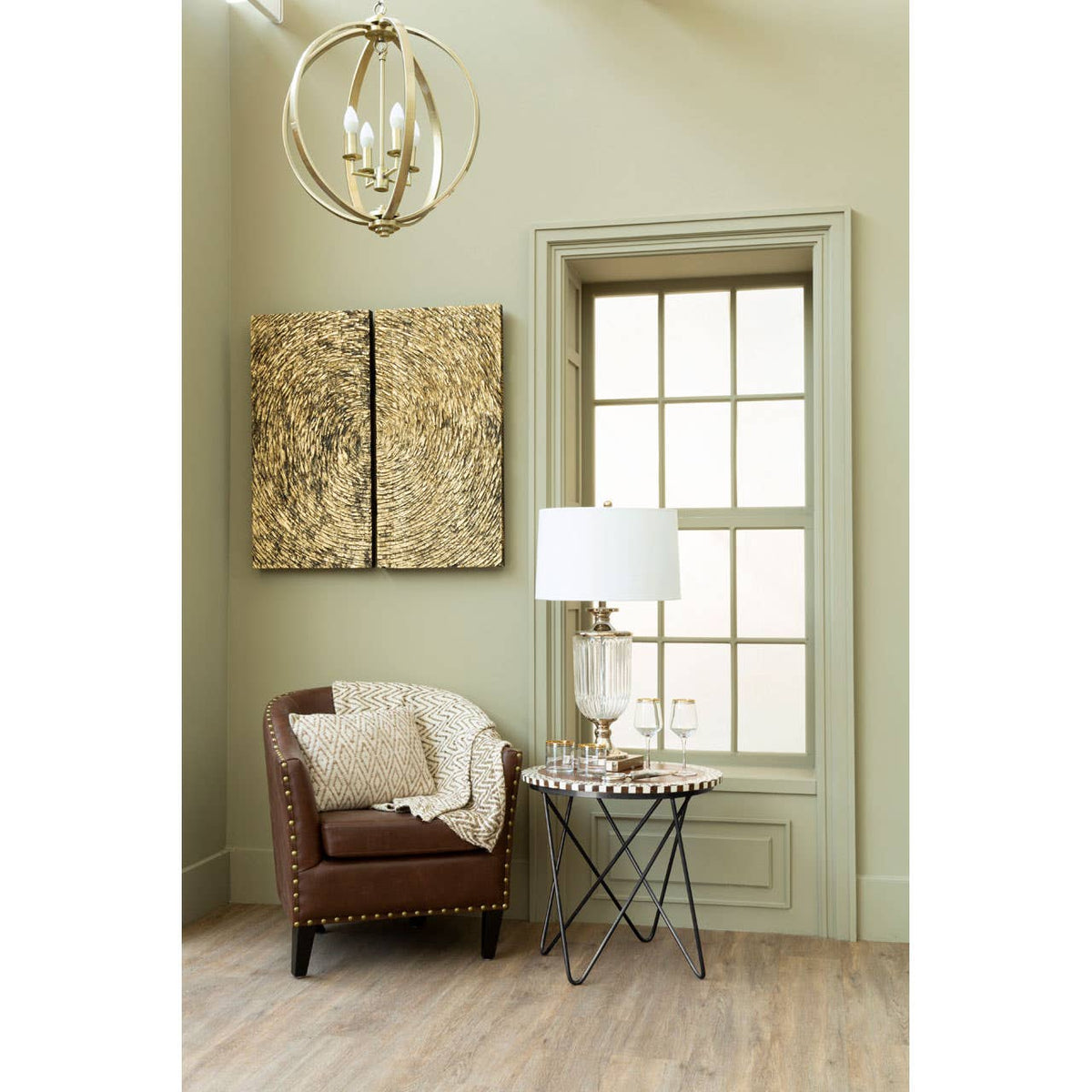 Artisan Round Acacia Wood Side Table.