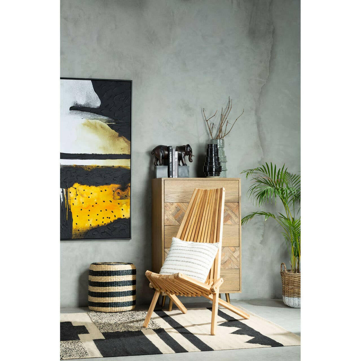 Ashby Seagrass Pouffe.