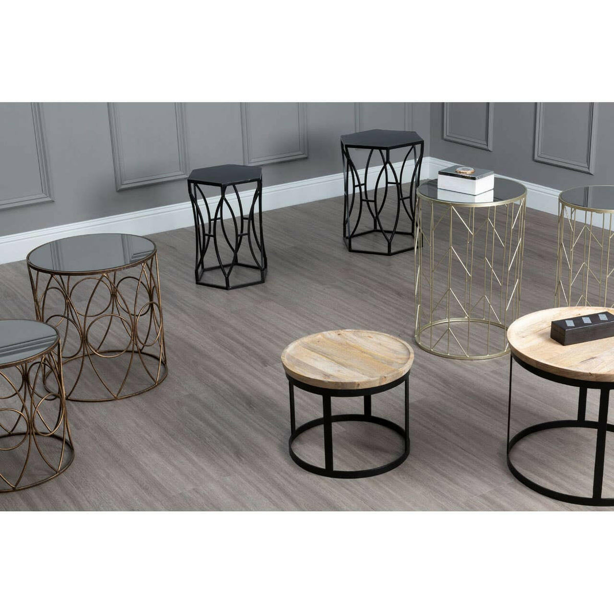 Avantis Arrow Design Champagne Tables.