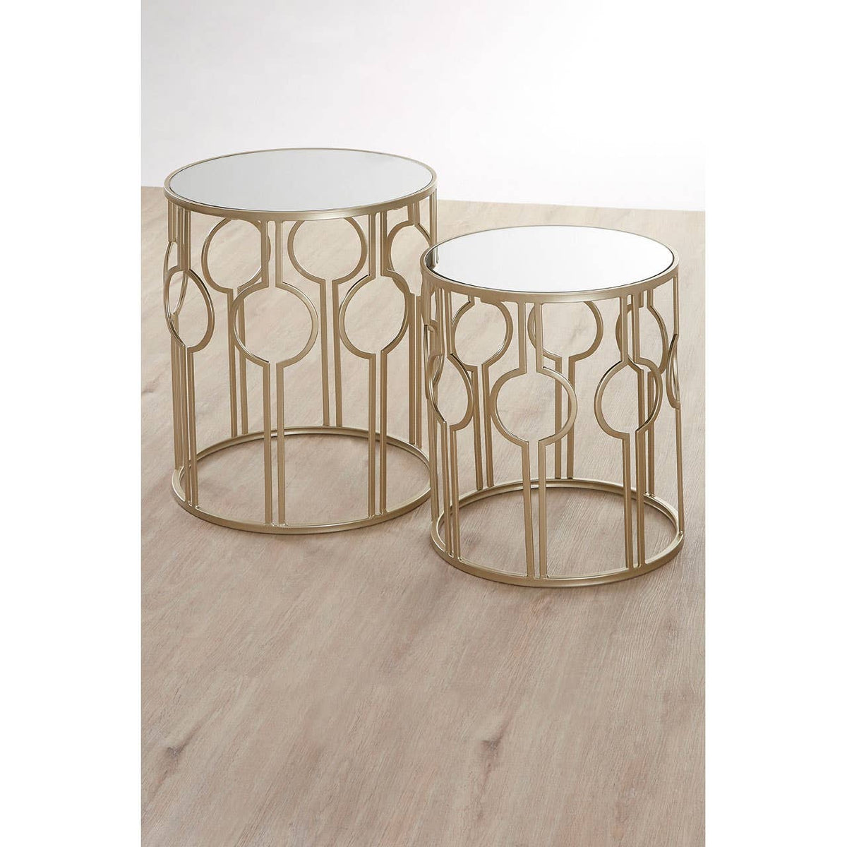 Avantis Circle Design Champagne Tables.