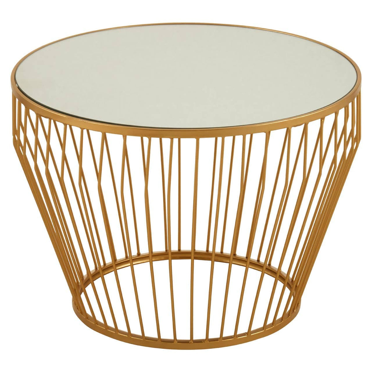 Avantis Gold Finish Tapered Design Side Table.