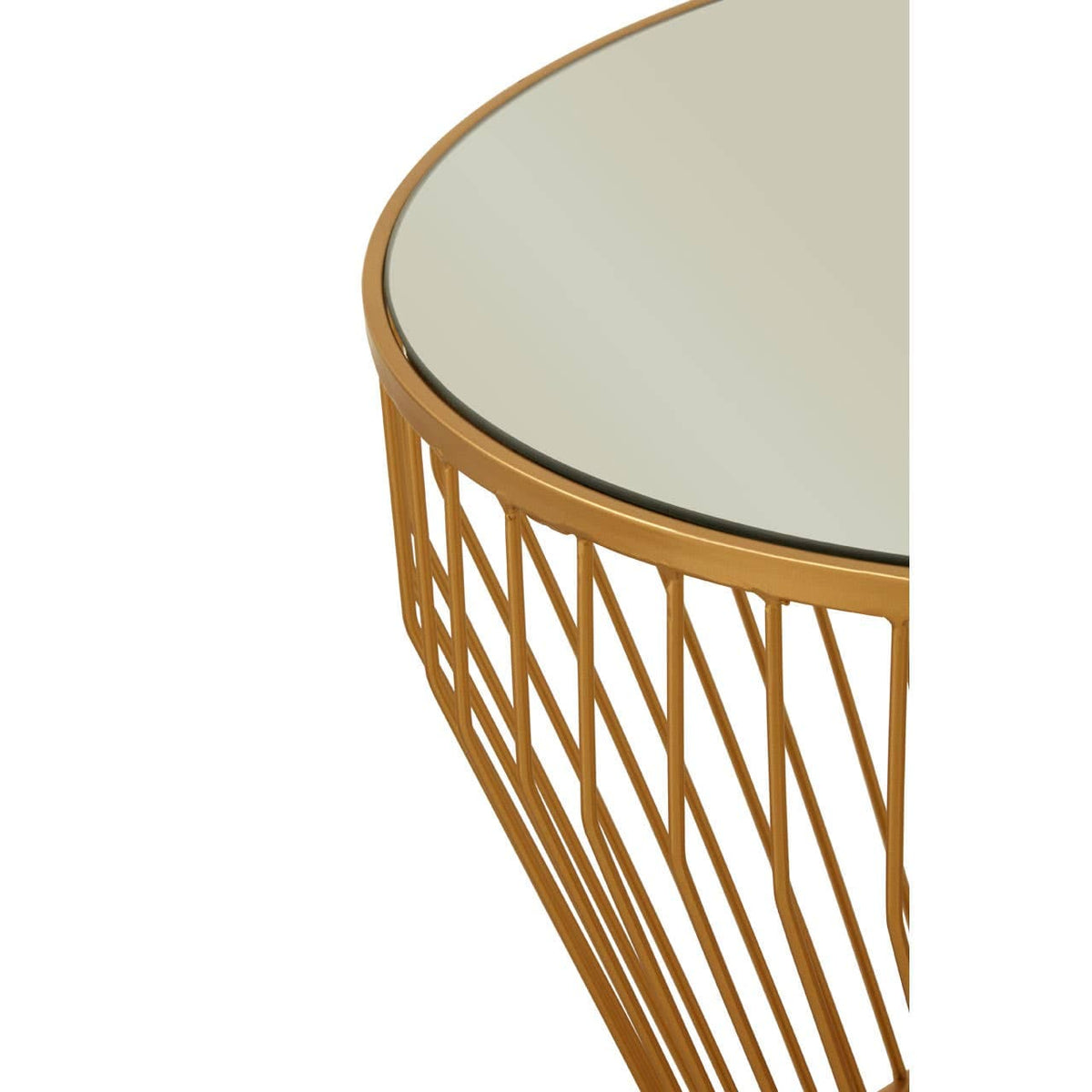 Avantis Gold Finish Tapered Design Side Table.