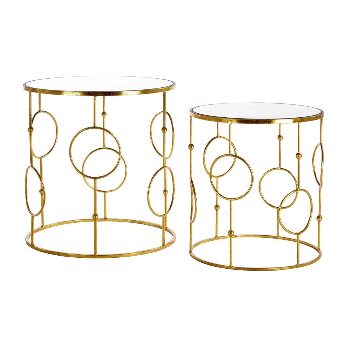 Avantis Gold Metal Tables - Set Of 2.
