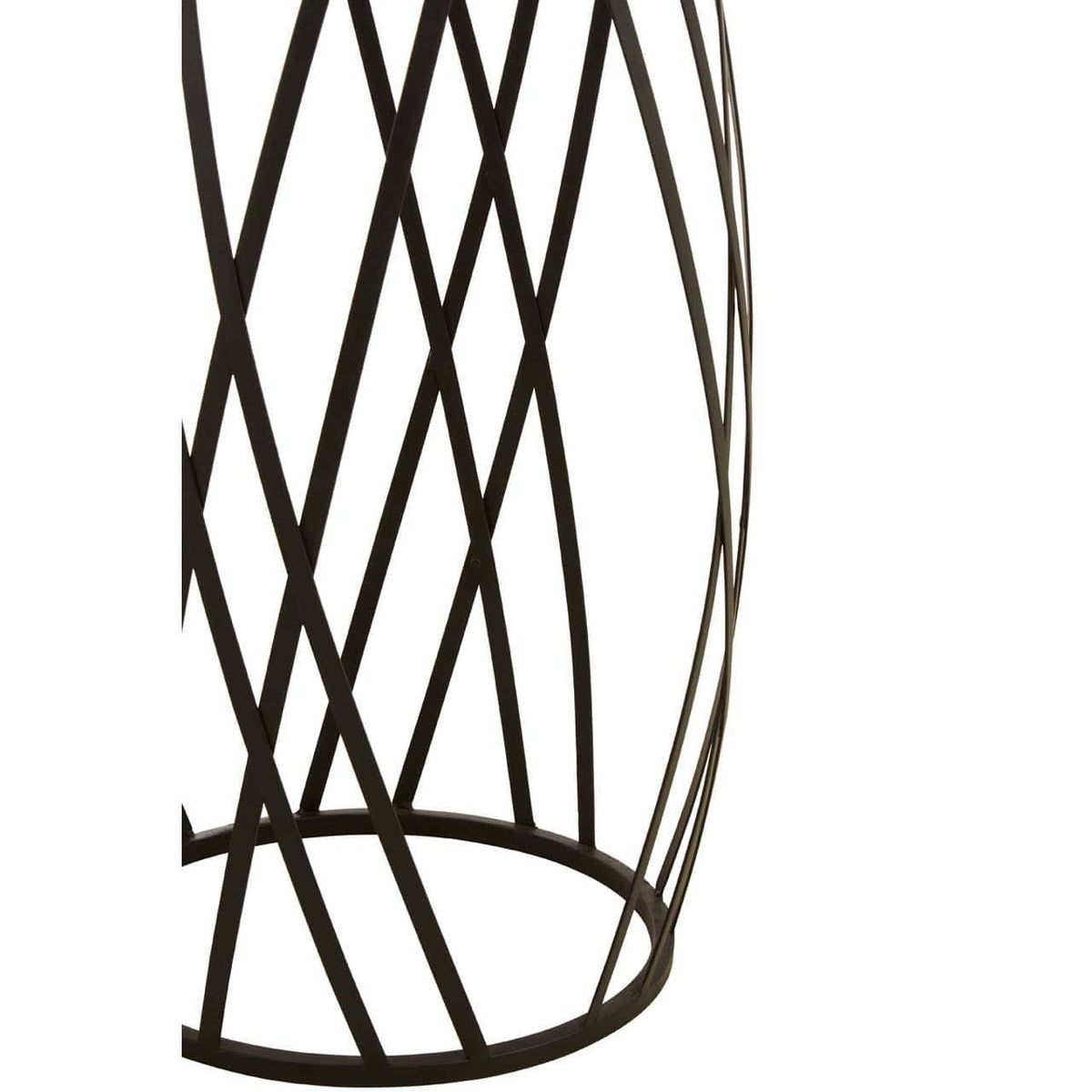 Avantis Set Of 2 Black Metal Round Side Tables.