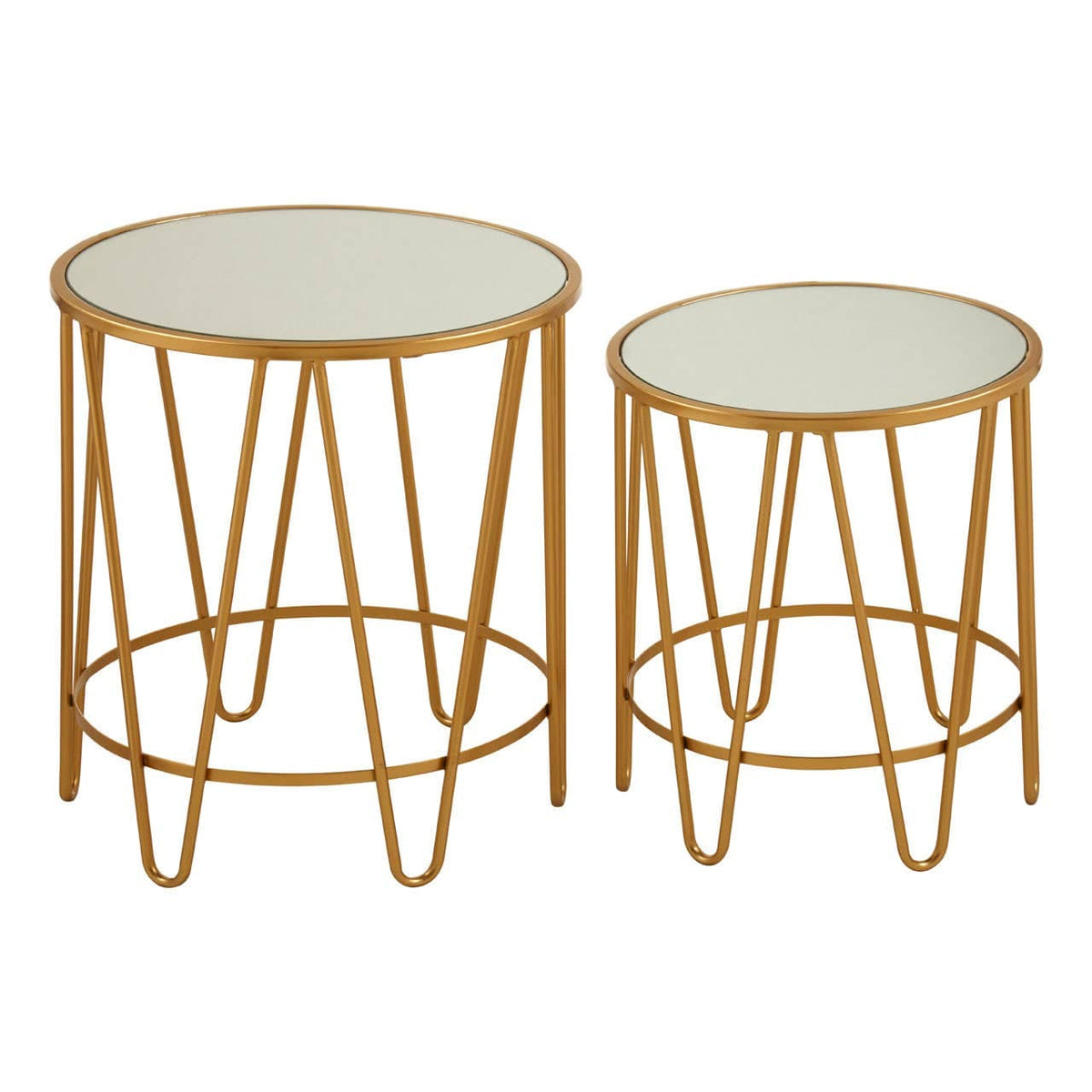 Avantis Set Of 2 Haripin Design Side Tables.