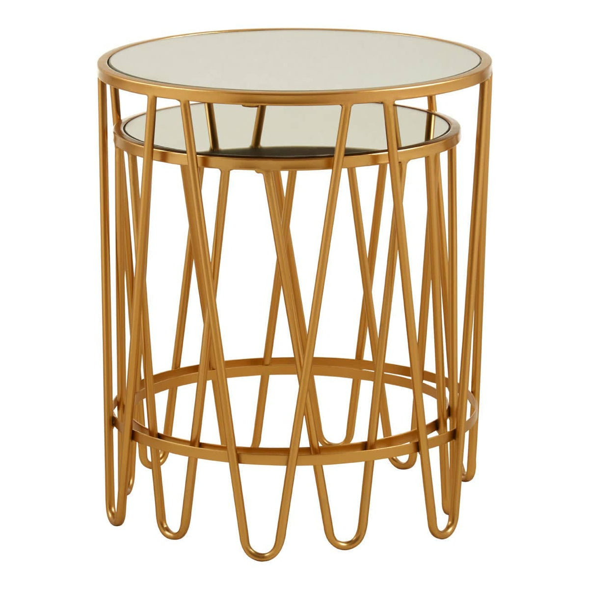 Avantis Set Of 2 Haripin Design Side Tables.