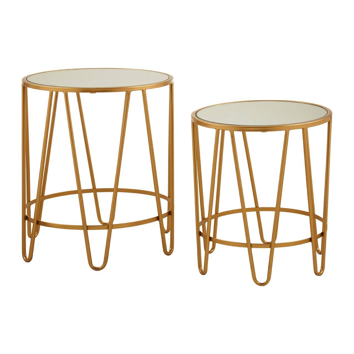 Avantis Set Of 2 Haripin Design Side Tables.