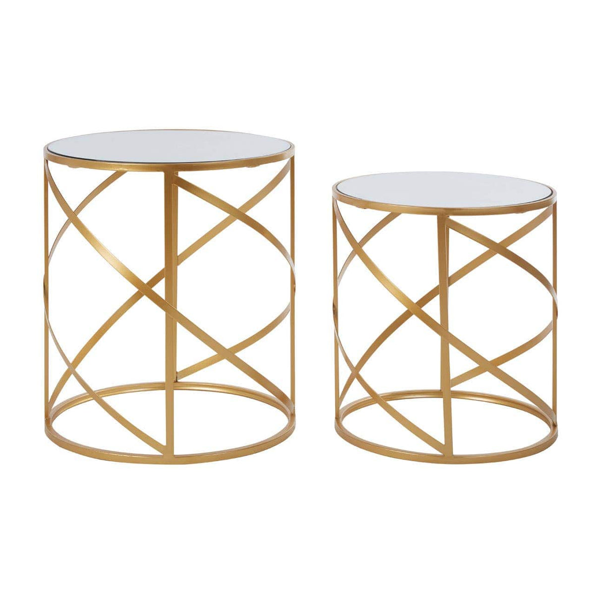 Avantis Set Of 2 Loop Design Side Tables.