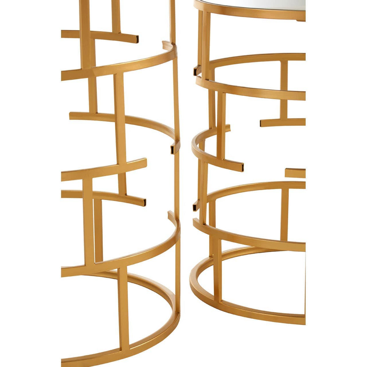 Avantis Set Of 2 Maze Design Side Tables.