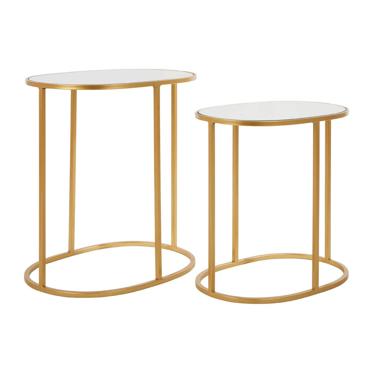 Noosa & Co. Living Avantis Set Of 2 Oval Side Tables House of Isabella UK