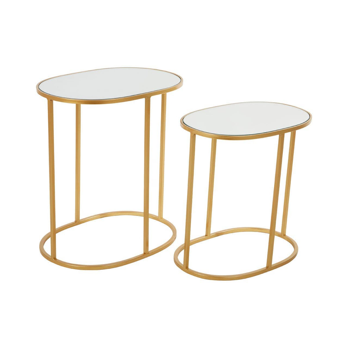 Avantis Set Of 2 Oval Side Tables.
