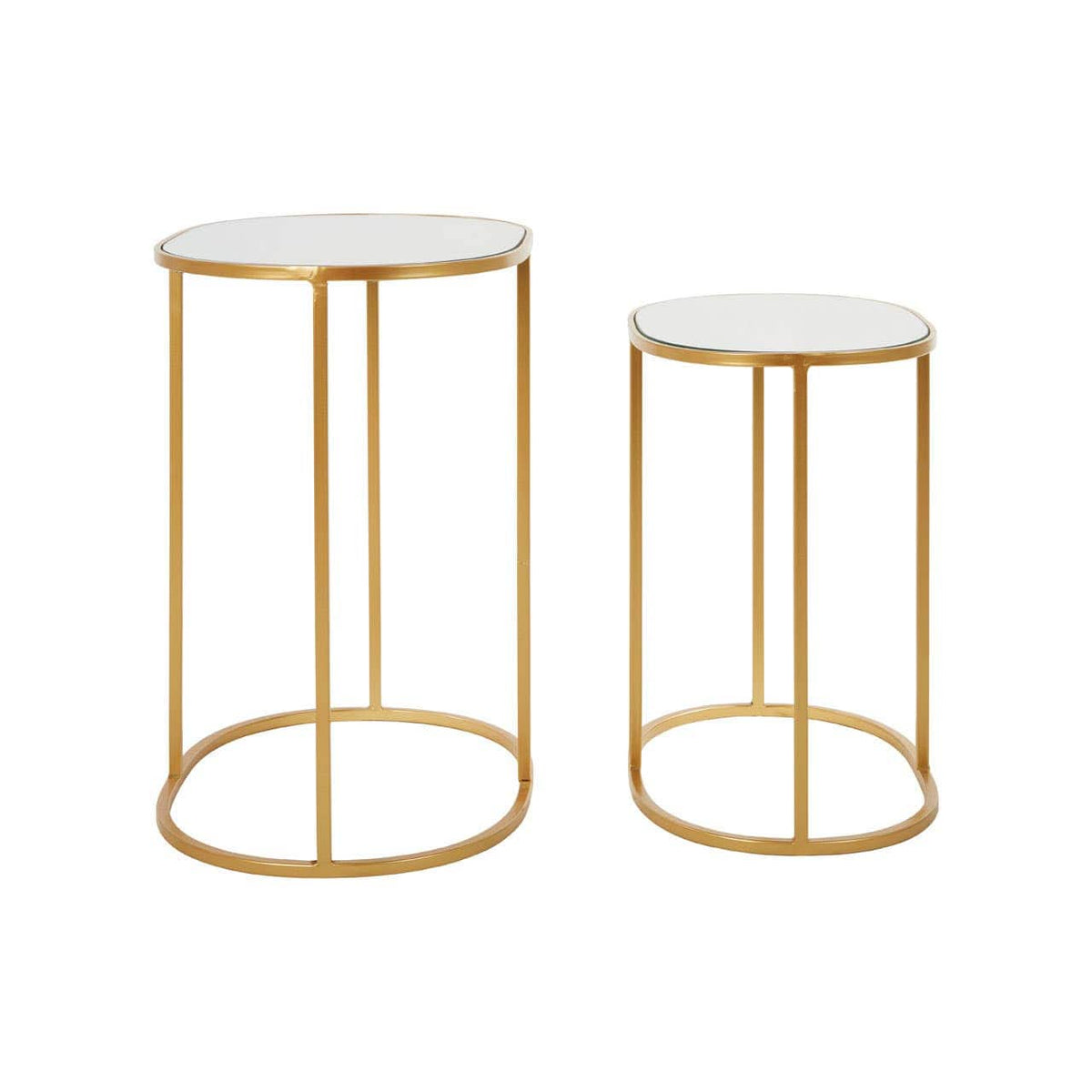 Avantis Set Of 2 Oval Side Tables.
