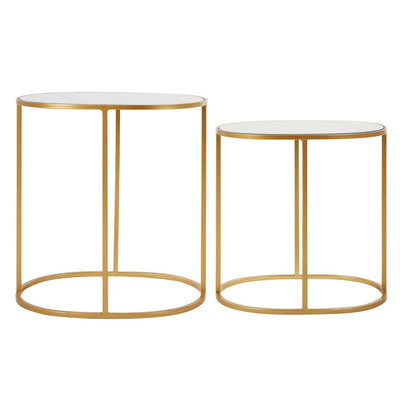 Noosa & Co. Living Avantis Set Of 2 Oval Side Tables House of Isabella UK