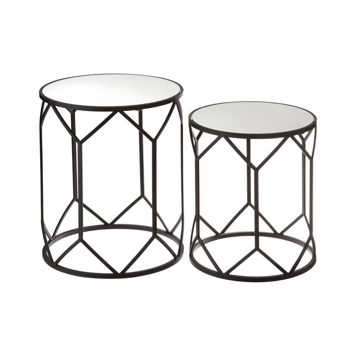 Noosa & Co. Living Avantis Set Of 2 Polygonal Frame Tables House of Isabella UK