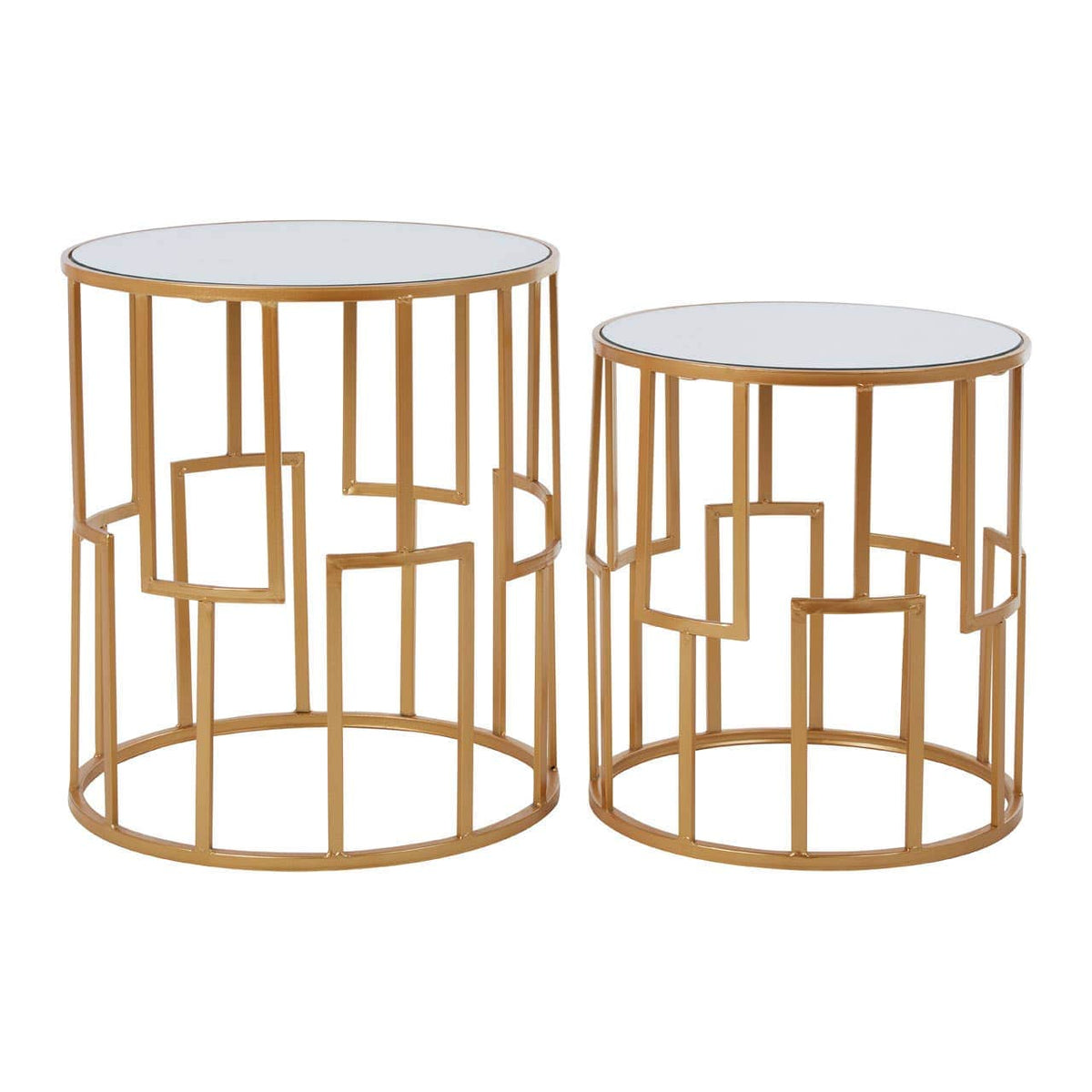 Avantis Set Of 2 Round Side Tables.