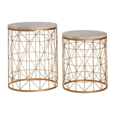 Noosa & Co. Living Avantis Set Of 2 Round Side Tables House of Isabella UK