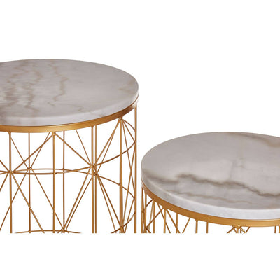 Noosa & Co. Living Avantis Set Of 2 Round Side Tables House of Isabella UK