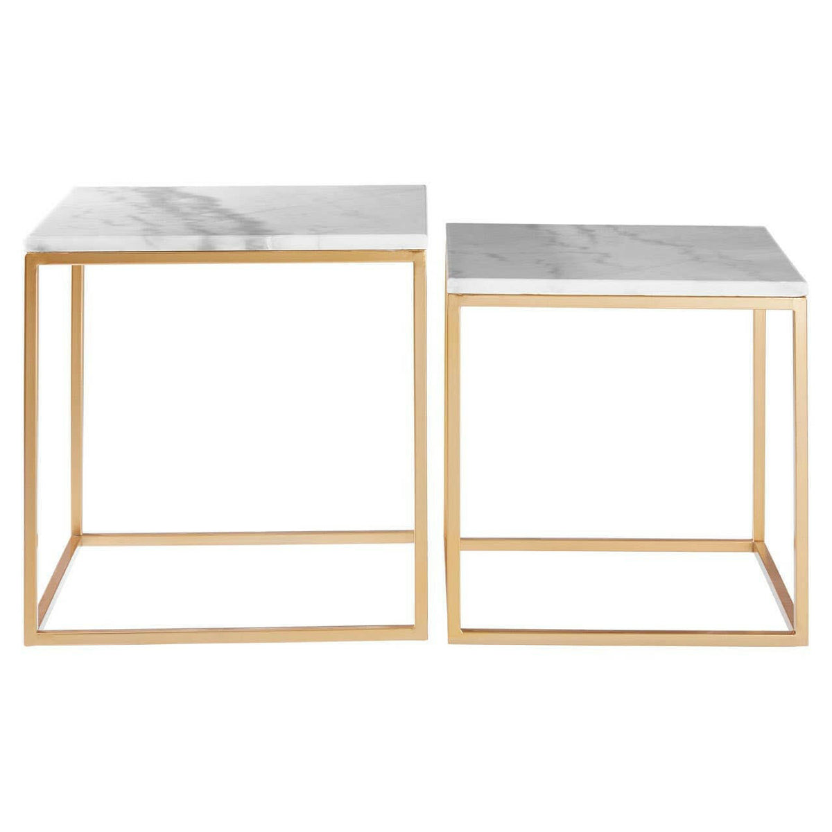 Avantis Set Of 2 Square Cuboid Side Tables.