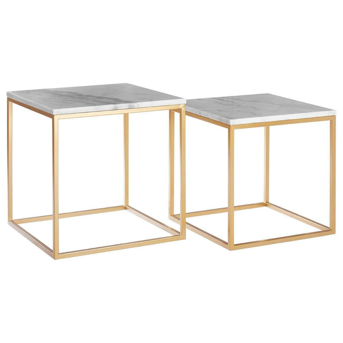 Avantis Set Of 2 Square Cuboid Side Tables.