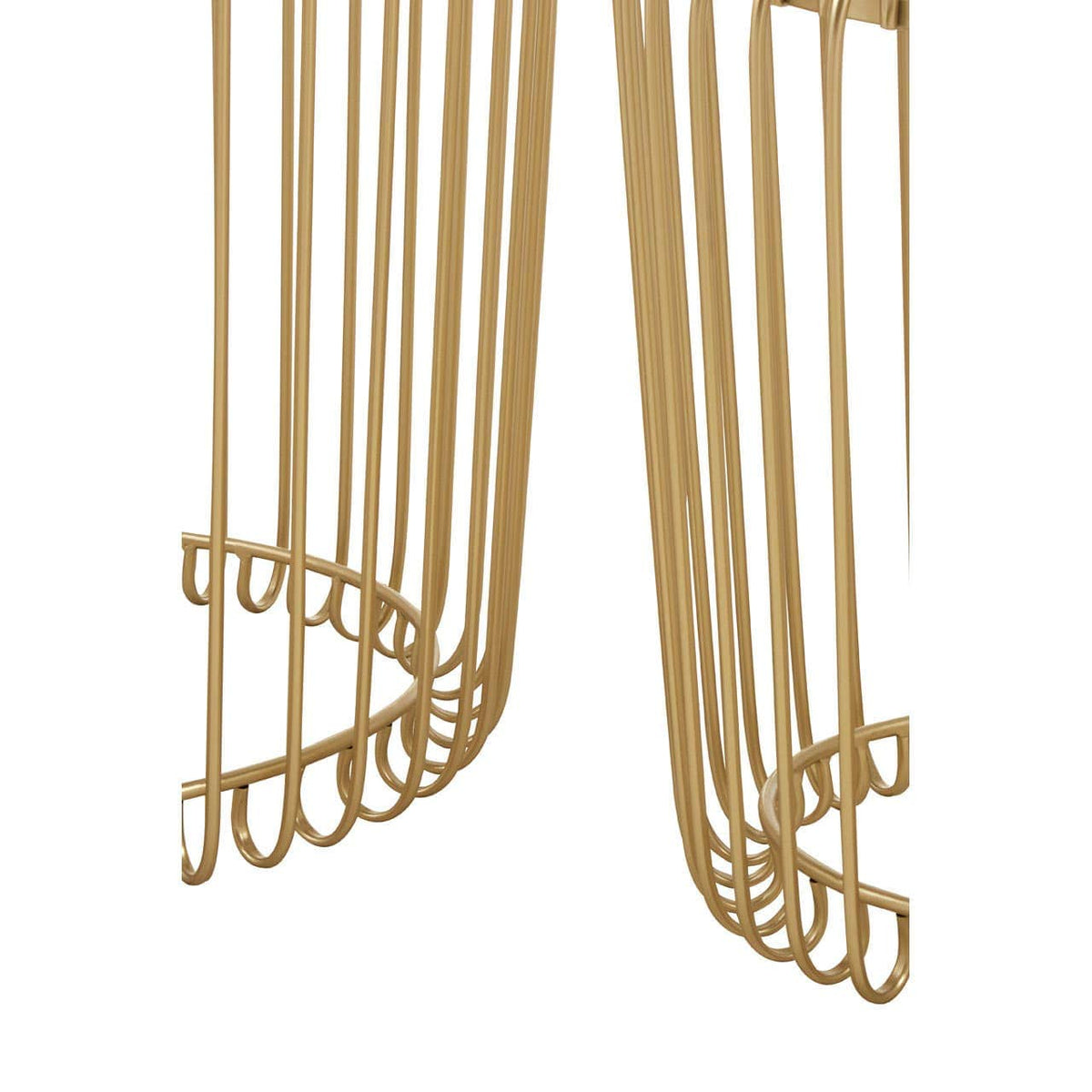 Avantis Set Of Two Champagne Wireframe Side Tables.