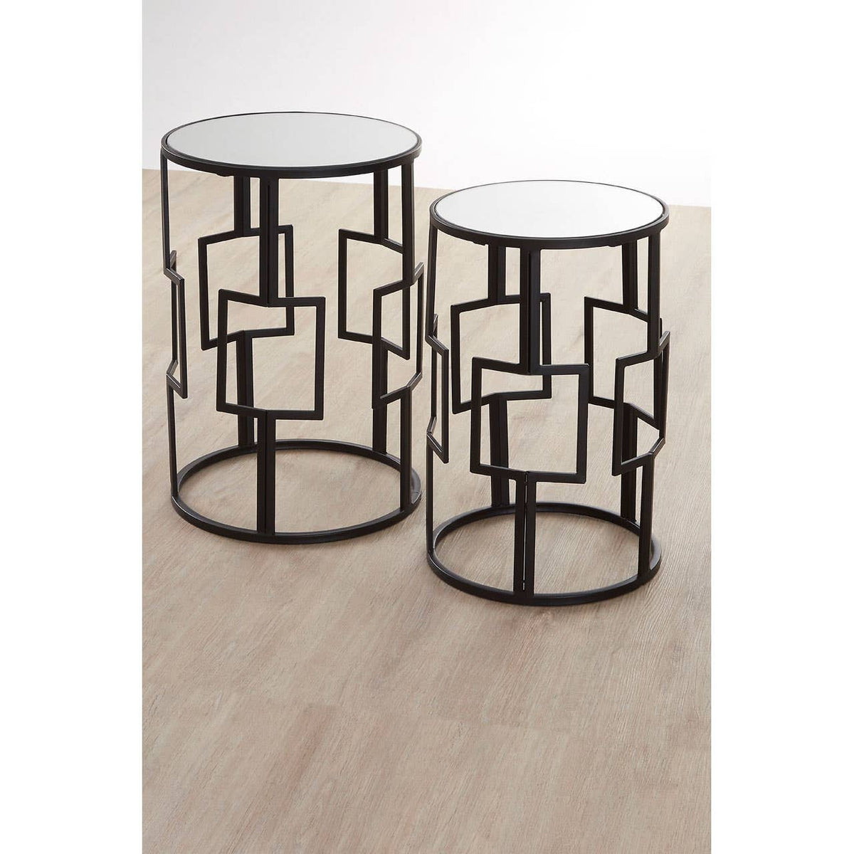 Avantis Square Design Black Tables.