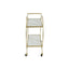 Noosa & Co. Living Avantis White Marble And Gold 2 Tier Drinks Trolley House of Isabella UK