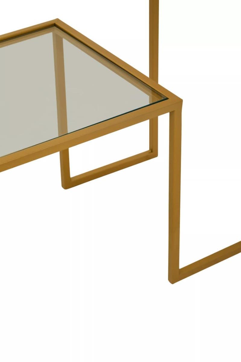 Avento Gold Finish Console Table.