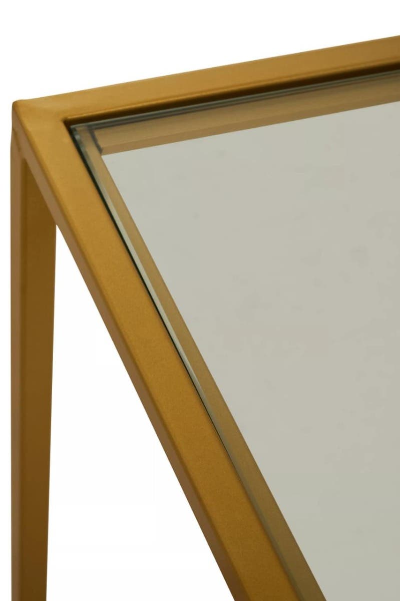 Avento Gold Finish Console Table.