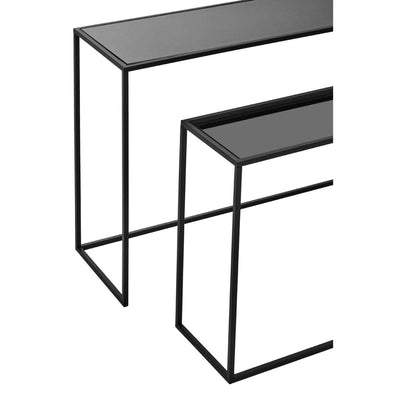 Noosa & Co. Living Avento Set Of Two Black Console Tables House of Isabella UK