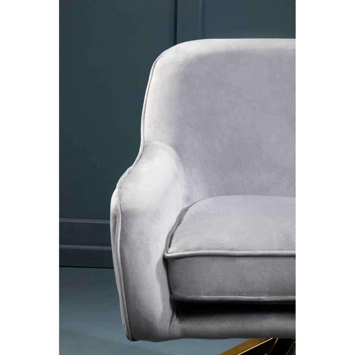 Avery Grey Velvet Chair.
