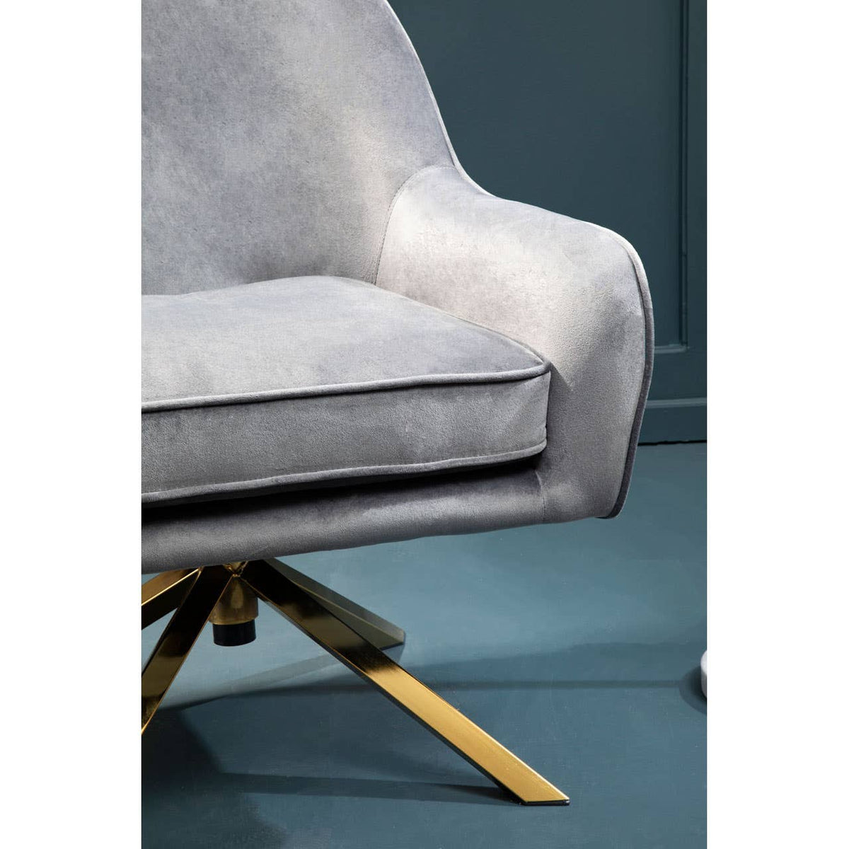 Avery Grey Velvet Chair.
