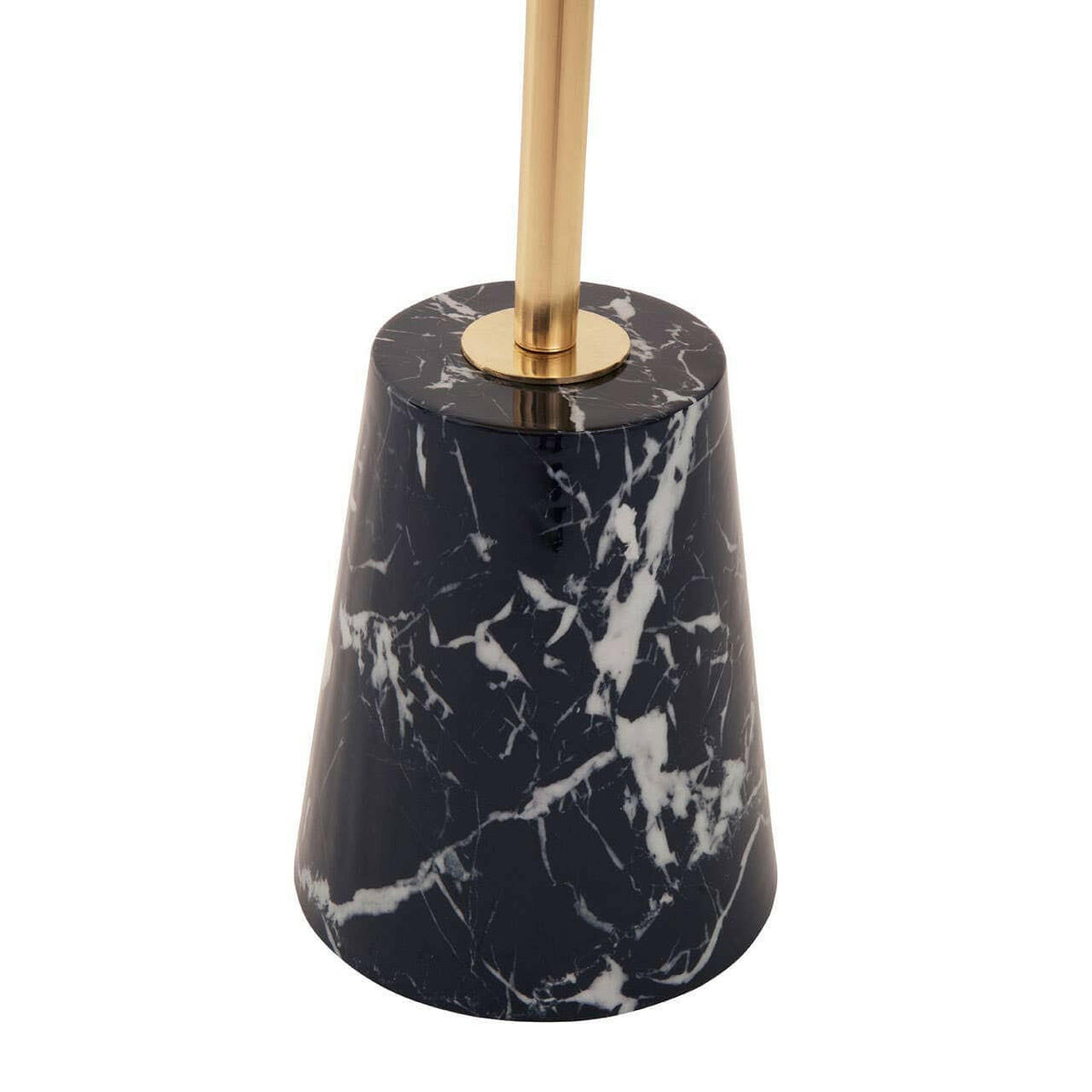 Avola Gold Side Table Black Marble Effect Base.