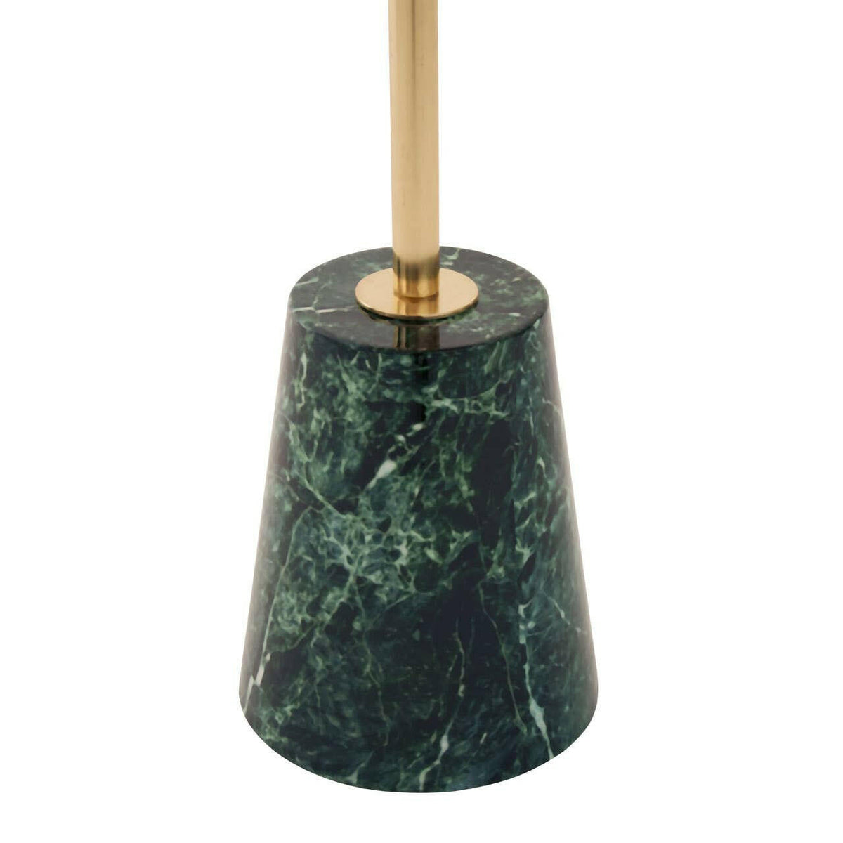 Avola Gold Side Table Green Marble Effect Base.