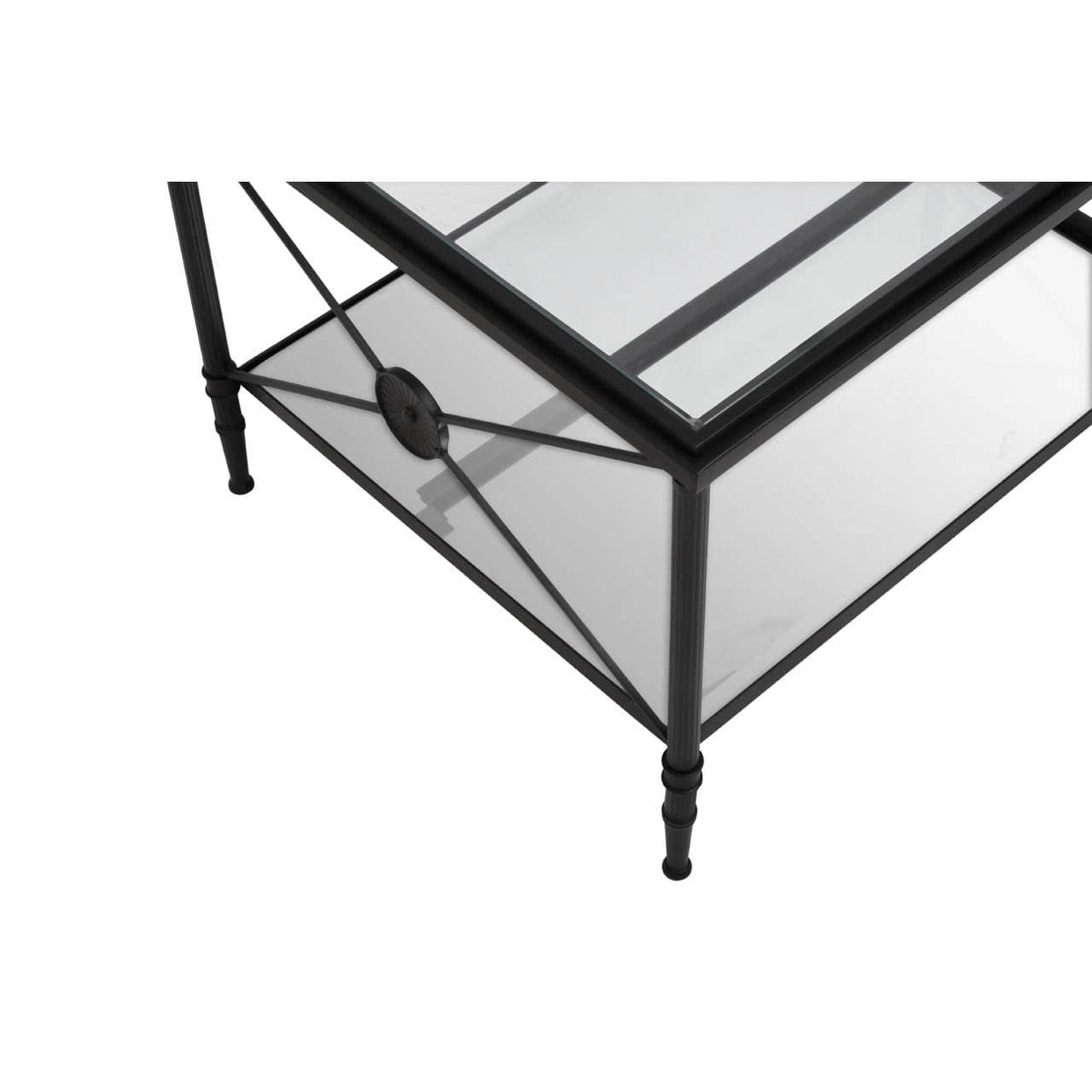 Axis Coffee Table With Black Finish Frame.