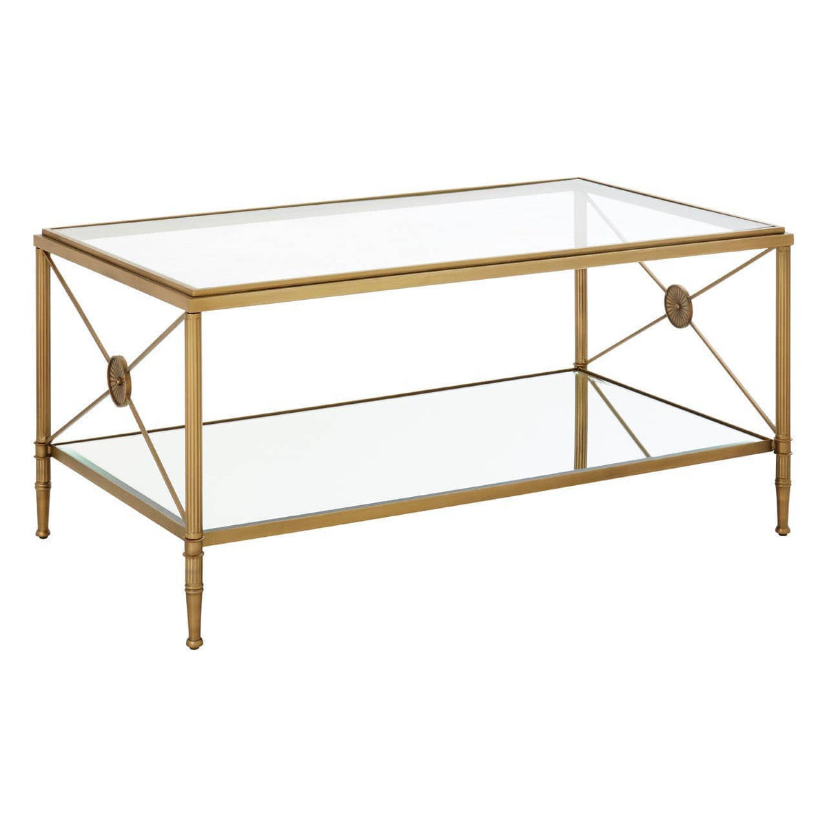 Noosa & Co. Living Axis Coffee Table With Gold Finish Frame House of Isabella UK