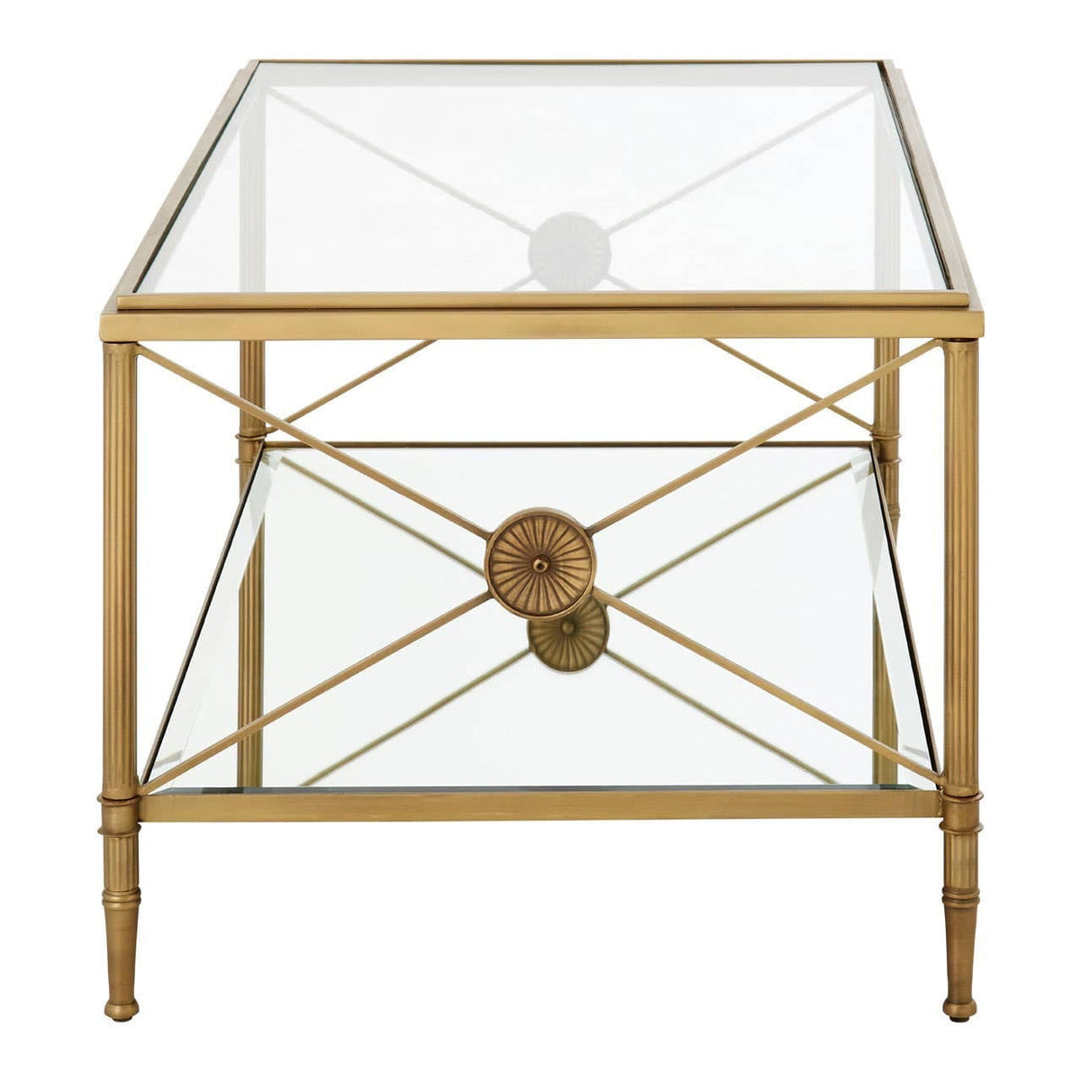 Noosa & Co. Living Axis Coffee Table With Gold Finish Frame House of Isabella UK