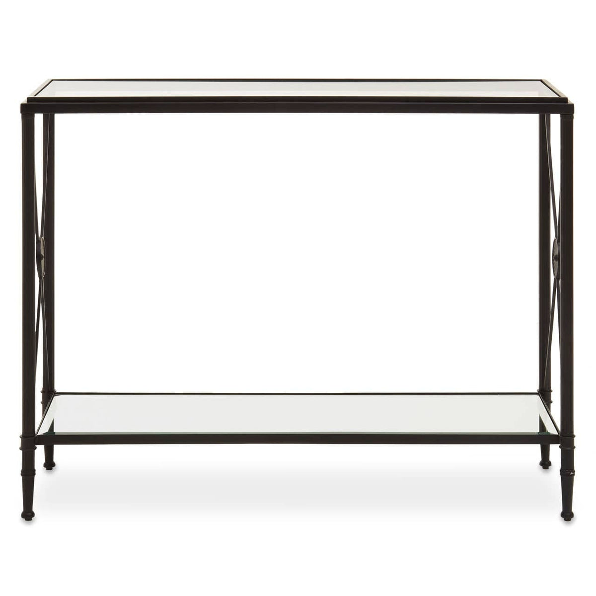 Axis Console Table With Black Finish Frame.